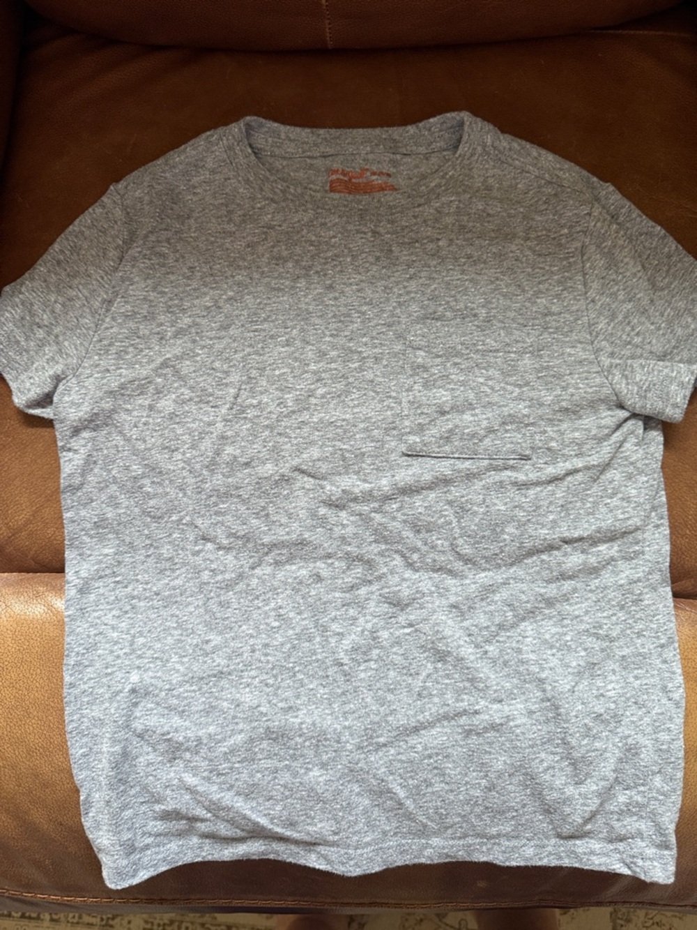 Cat & Jack Boy’s Heather Gray Short Sleeve Pocket Tee